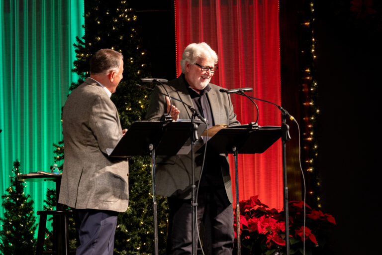 Speakers during the Christmas in America broadcast
